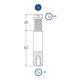 TRITON BLUE SP10 ADAPTADOR SPIGOT ALUMINIO CON ROSCA HEMBRA 1/4