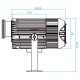 TRITON BLUE HORIZON 400R AQUA PROYECTOR DE GOBOS ROTATIVO LED 400W IP65