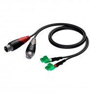 PROCAB CABLE 2 x XLR HEMBRA - 2 x bloque de terminales (3p - 3,81 mm) 1,5 m