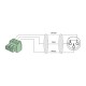 PROCAB CABLE 2 x XLR HEMBRA - 2 x bloque de terminales (3p - 3,81 mm) 1,5 m