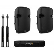 2 X AUDIBAX ARKANSAS 12 + SOPORTES ALTAVOZ PAREJA CON BOLSA
