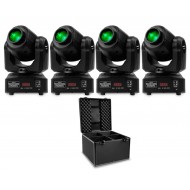 4 CABEZAS MOVILES BOSTON 10 AUDIBAX + FLIGHTCASE MALETA