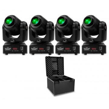 4 CABEZAS MOVILES BOSTON 10 AUDIBAX + FLIGHTCASE MALETA