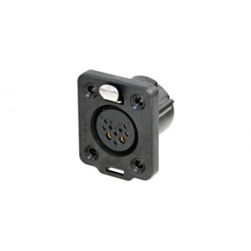 NEUTRIK NC10FDX-TOP XLR 8+2 PIN HEMBRA CHASIS TOP IP65