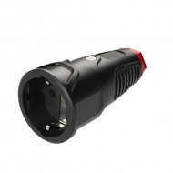 SCHUCO HEMBRA AEREA GOMA IP20 IDE 16A 2P+T