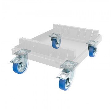 ADMIRAL Set Castor 160mm x4 ruedas ZEWACW34Silvr Castor 160mm con freno WLL 300kg