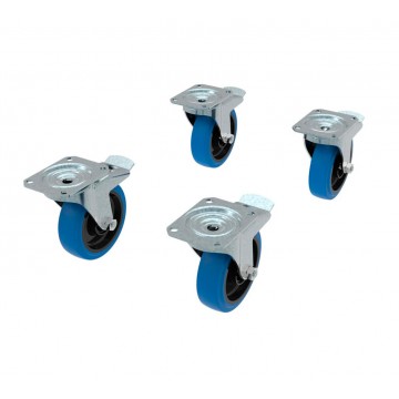 ADMIRAL SET 4 RUEDAS Ã125MM CON FRENO