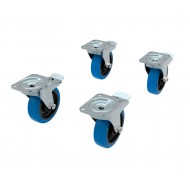 ADMIRAL SET 4 RUEDAS Ã125MM CON FRENO