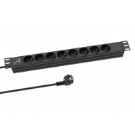 AUDIBAX PSR8-PWC Base 8 Schuko formato Rack 19" 1U con Int. On/Off