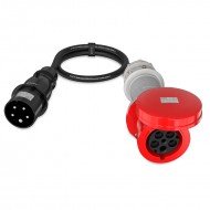 AUDIBAX A-CEE-32-63-60 CABLE ADAPTADOR CEE 16A 5P MACHO A 63A 5P HEMBRA 1 M