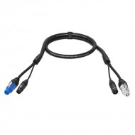 AUDIBAX PC-XLR-150 CABLE SEÑAL XLR A XLR + ALIMENTACION INPUT POWERCON A OUTPUT
