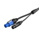 AUDIBAX PC-XLR-150 CABLE SEÑAL XLR A XLR + ALIMENTACION INPUT POWERCON A OUTPUT