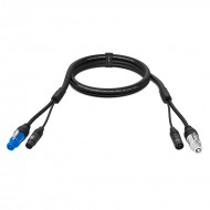 AUDIBAX PC-XLR-250 CABLE SEÑAL XLR A XLR + ALIMENTACION INPUT POWERCON A OUTPUT