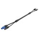 AUDIBAX PC-XLR-250 CABLE SEÑAL XLR A XLR + ALIMENTACION INPUT POWERCON A OUTPUT