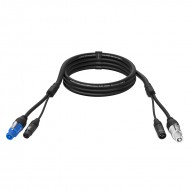 AUDIBAX PC-XLR-500 CABLE SEÑAL XLR A XLR + ALIMENTACION INPUT POWERCON A OUTPUT
