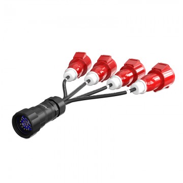 AUDIBAX A-SCP-M-4CEE4P-F-25 CABLE SOCAPEX 19P MACHO A 4X CEE 16A 4P HEMBRA 0,5 M