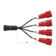 AUDIBAX A-SCP-M-4CEE4P-F-25 CABLE SOCAPEX 19P MACHO A 4X CEE 16A 4P HEMBRA 0,5 M