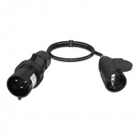 AUDIBAX A-CEE3P-SC-25 CABLE ADAPTADOR CEE 16A 2P+T MACHO A SCHUKO 16A HEMBRA 1 M