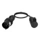 AUDIBAX A-CEE3P-SC-25 CABLE ADAPTADOR CEE 16A 2P+T MACHO A SCHUKO 16A HEMBRA 1 M