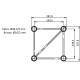 CONTEST TRUSS ESQUINA ALUMINIO QUATRO 290 - 3 DIRECCIONES 90º - ALTA RESISTENCIA. KIT CONEXION INCLUIDO