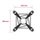CONTEST QUATRO-300 blk Heavy duty - 290mm TRUSS 3m COLOR NEGRO 