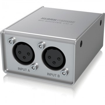 KLARK TEKNIK MIC BOOSTER CM-2 PREAMPLIFICADOR DE 2 CANALES PARA MICROFONO DINAMI