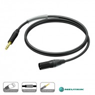 PROCAB CABLE XLR 3P MACHO-JACK STEREO NEUTRIK 3 m