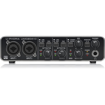 BEHRINGER UMC204HD U-PHORIA INTERFACE DE AUDIO/MIDI USB