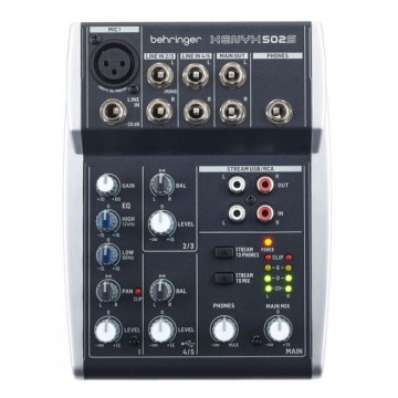 BEHRINGER XENYX 502S MEZCLADOR 5 CANALES CON INTERFAZ USB