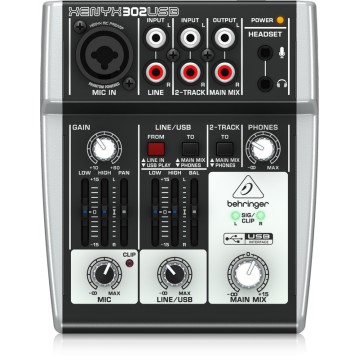 BEHRINGER XENYX 302-USB Mezclador USB de 5 canales