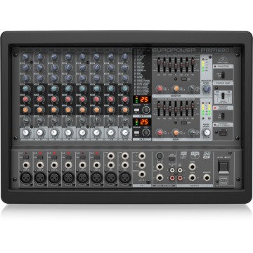 BEHRINGER PMP1680S MEZCLADOR AMPLIFICADO ENRACABLE 19pulg. 10 CANALES 2*800W