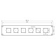 Audibax Rack Panel Vent 2U 6H Panel Ventilado para Racks