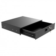 Audibax Pro Rack Drawer 2U 370 K Cajón con Llave para Rack