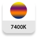 Temperatura de color: 7400K