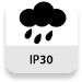 IP30. Protegido contra objetos sólidos de hasta 2,5 mm³.