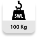Carga máxima soportada (SWL o CMU): 100 Kg.