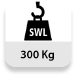 Carga máxima soportada (SWL o CMU): 300 Kg.