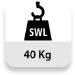 Carga máxima soportada (SWL o CMU): 30 Kg.