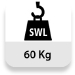 Carga máxima soportada (SWL o CMU): 60 Kg.