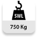Carga máxima soportada (SWL o CMU): 750 Kg.