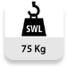 Carga máxima soportada (SWL o CMU): 75 Kg.