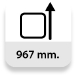 Altura: 967 mm. Altura: 967 mm.