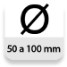 Diámetro 50 a 100 mm.