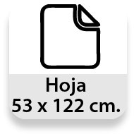Hoja 53x122 cm.